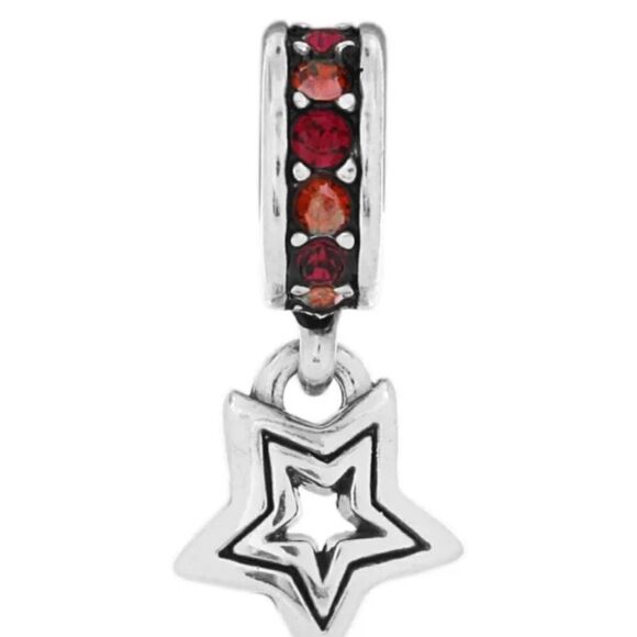 Brighton Shooting Star Spacer Silver Red NWOT - Picture 6 of 6